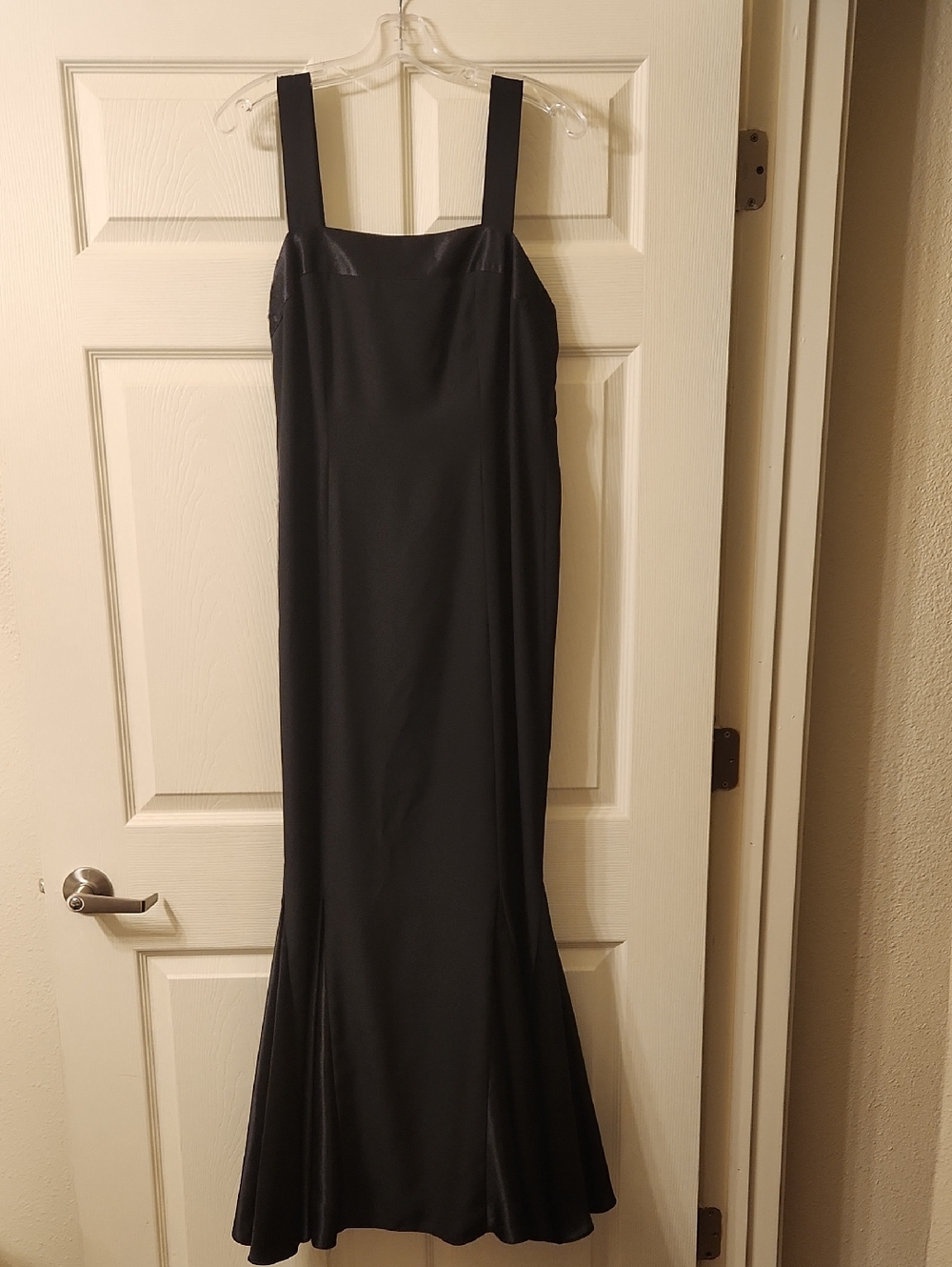 Black Sleeveless Satin Maxi Dress